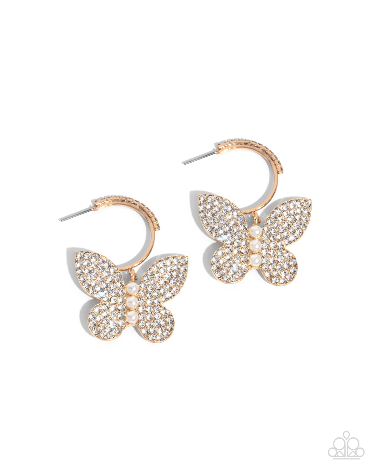 Butterfly Boundary Earrings - Gold | Paparazzi Accessories