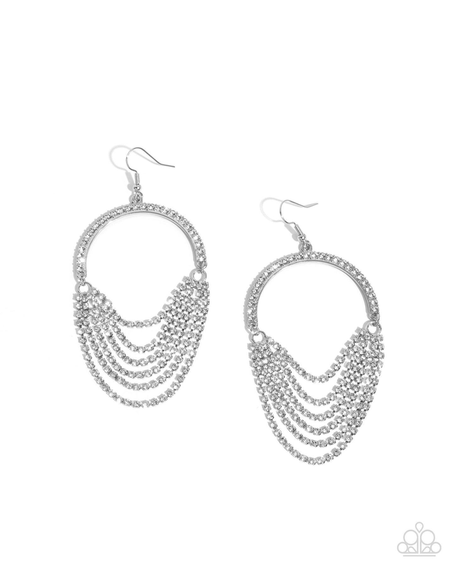 Ostentatious Opulence - White Earrings | Paparazzi Accessories