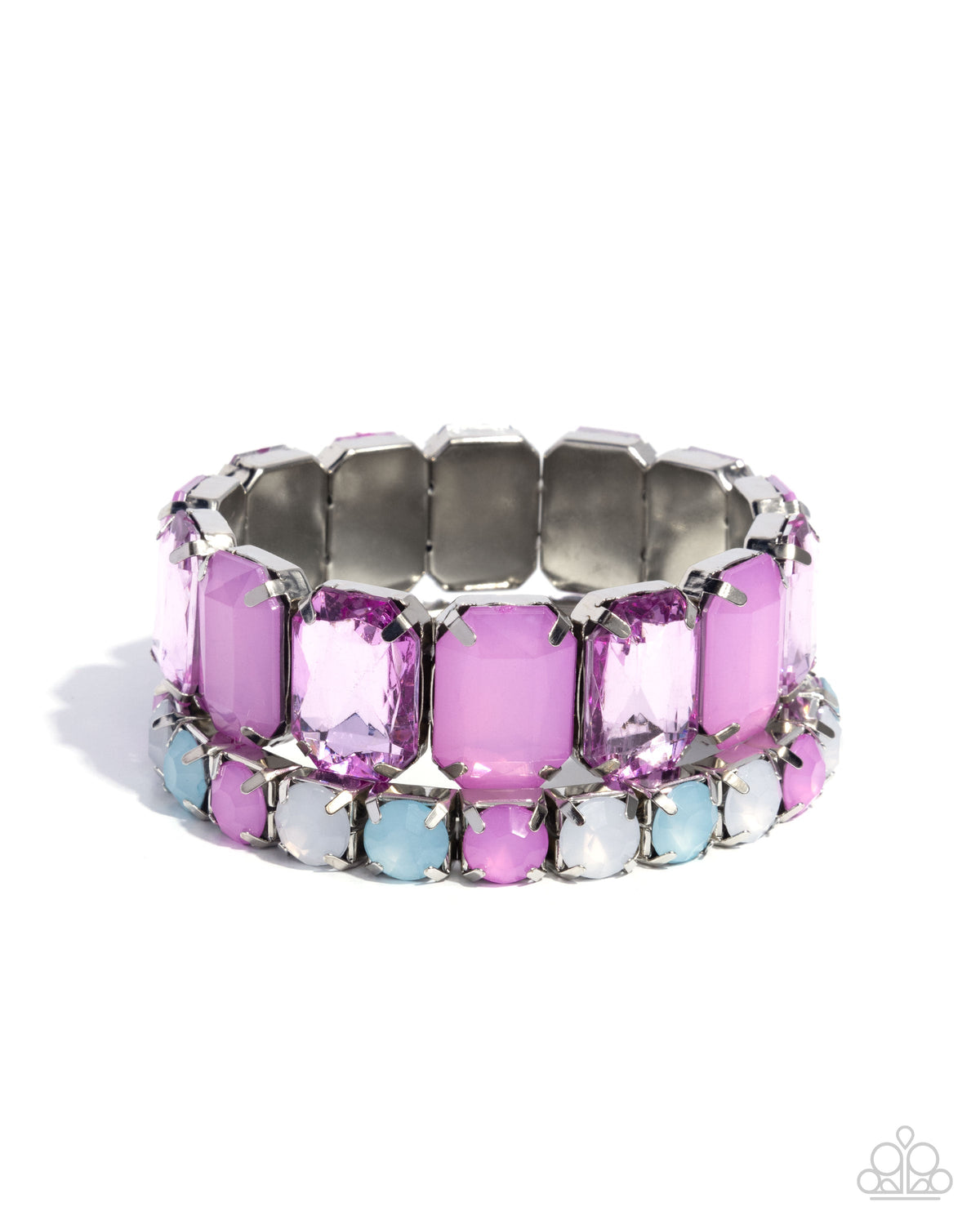 Mismatched Mood - Purple Bracelet - White | Paparazzi Accessories