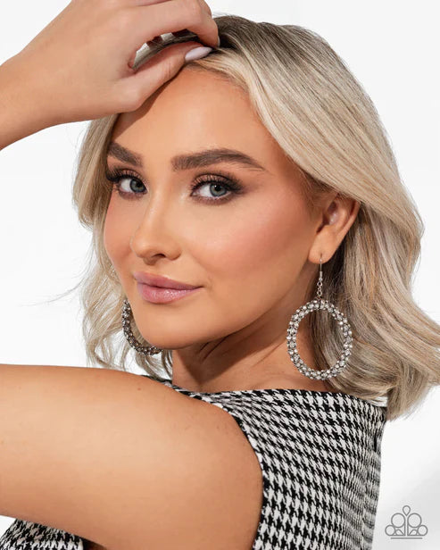 Breathtaking Beacon - White Earrings