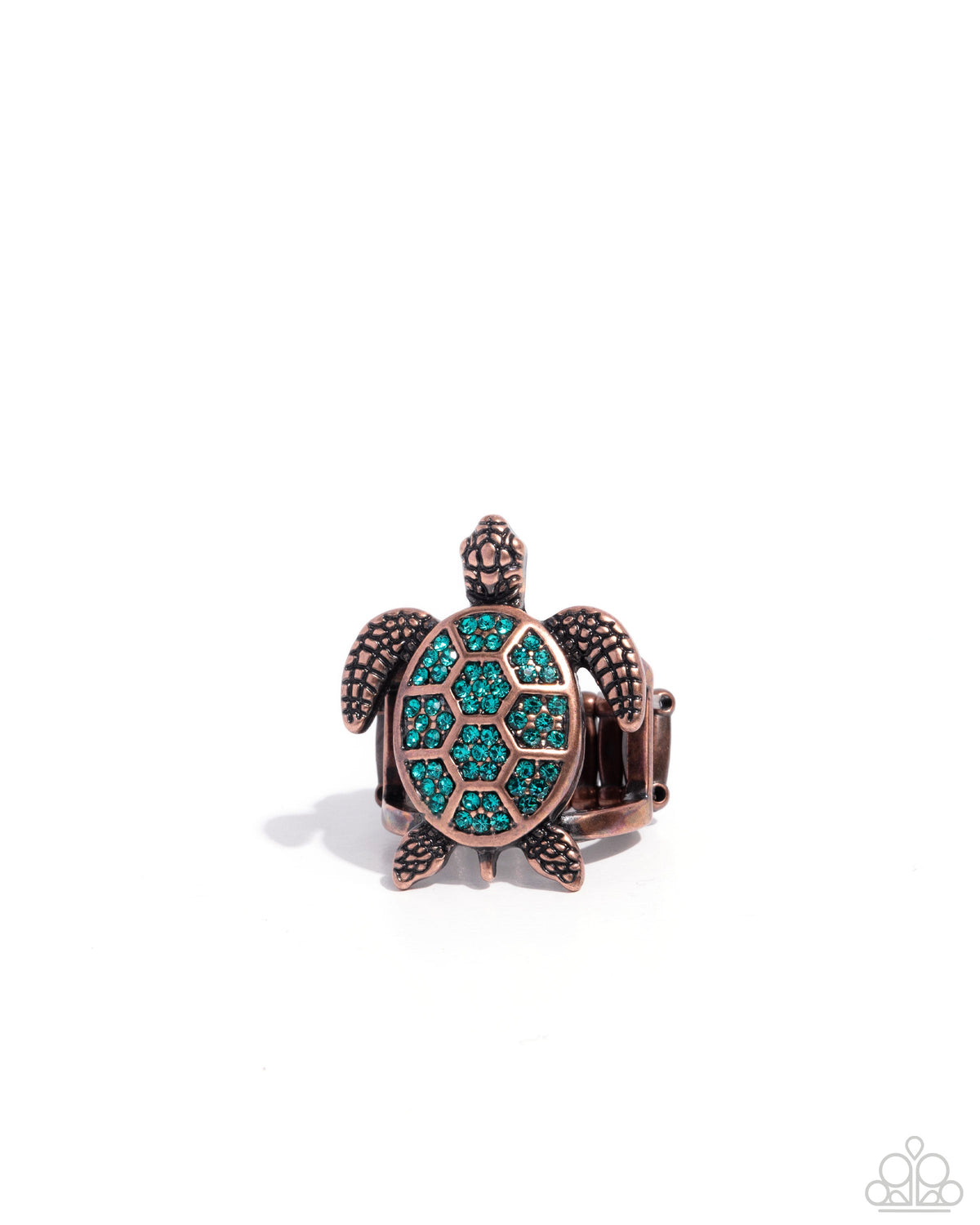 Turtle Triumph - Copper Ring - Green | Paparazzi Accessories