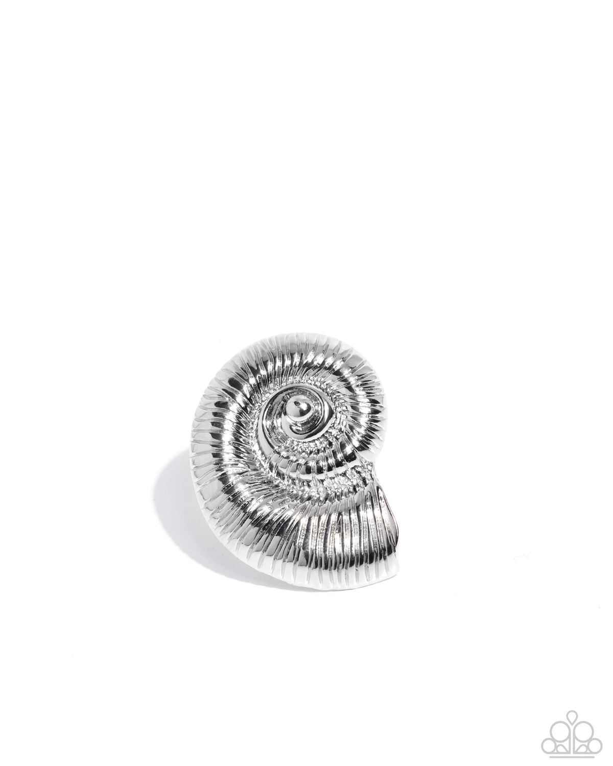 Shipwrecked Shell - Silver Ring | Paparazzi Accessories