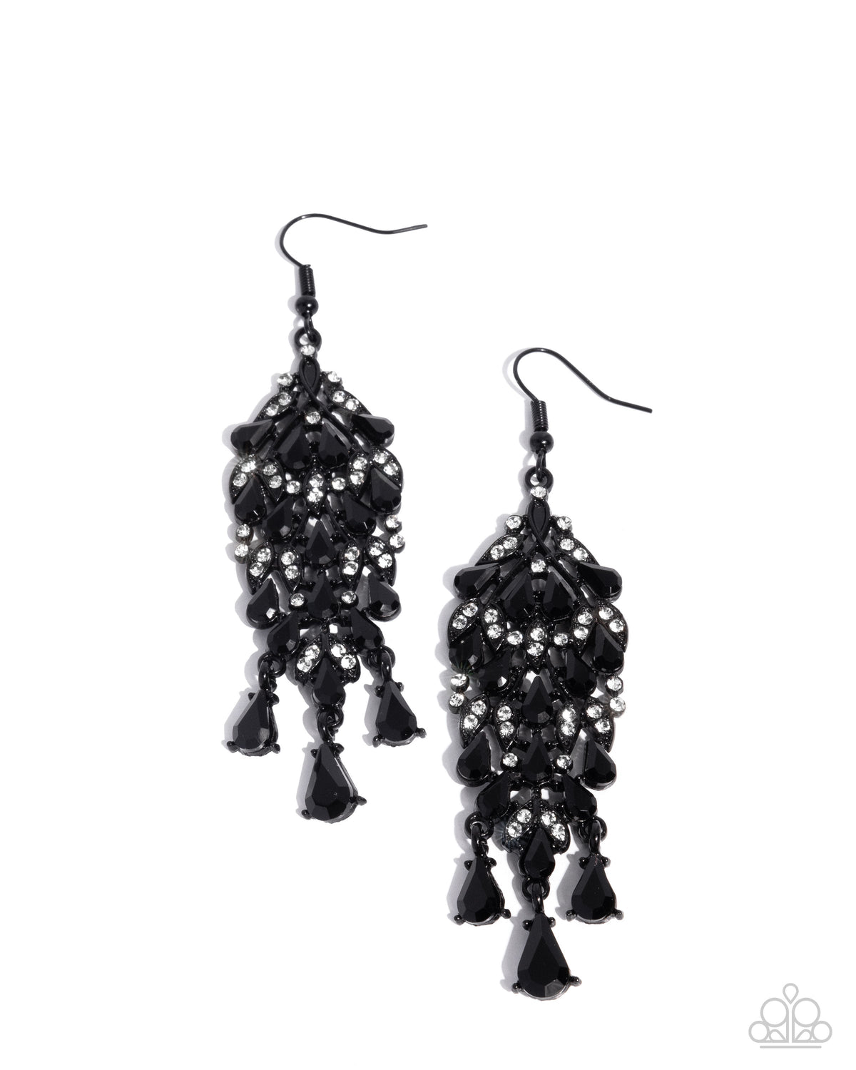 Fringe Film - Black Earrings | Paparazzi Accessories