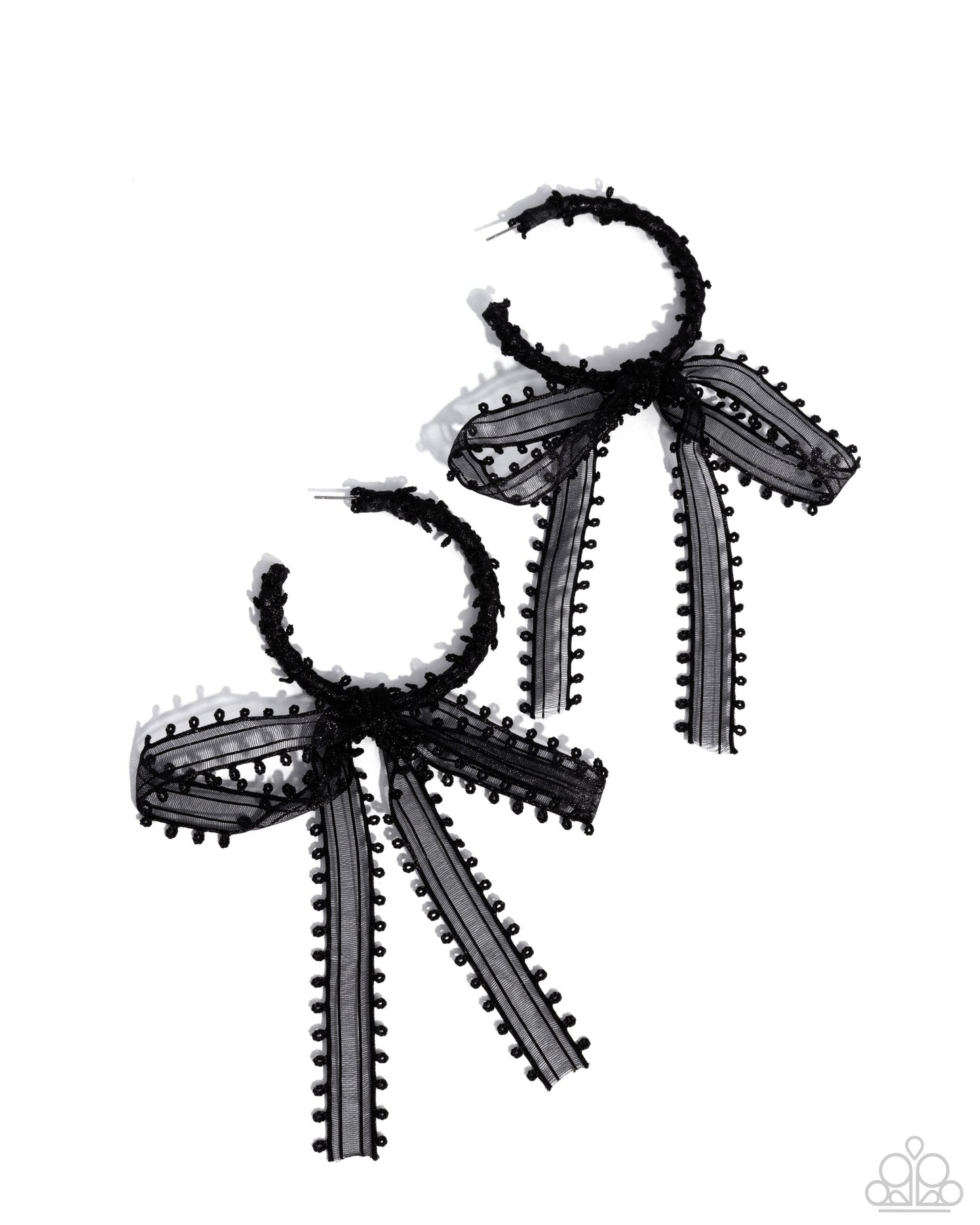 Brand New Bow - Black Earrings | Paparazzi Accessories