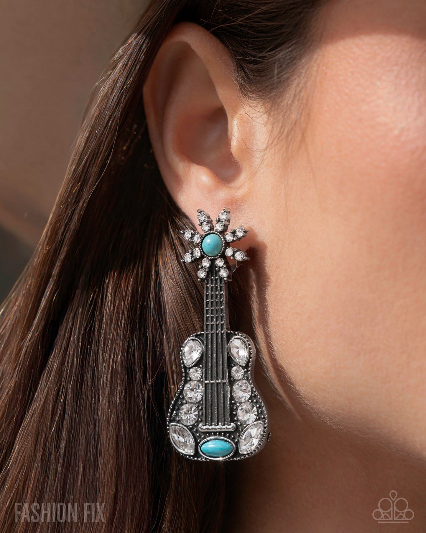 Country Comeback - Blue Earrings - Black | Paparazzi Accessories