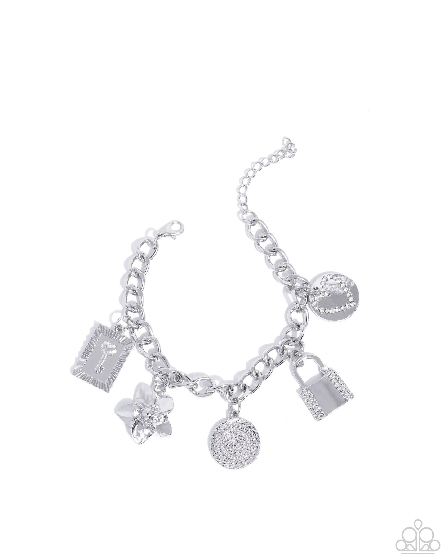 Monochromatic Mayhem - White Bracelet | Paparazzi Accessories