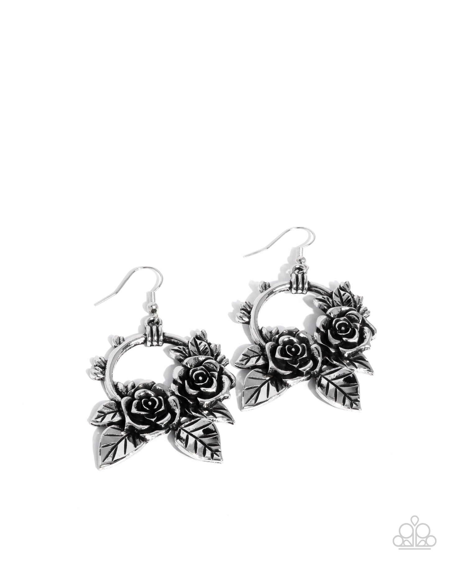 Wanderlust Wreath Earrings - Silver | Paparazzi Accessories