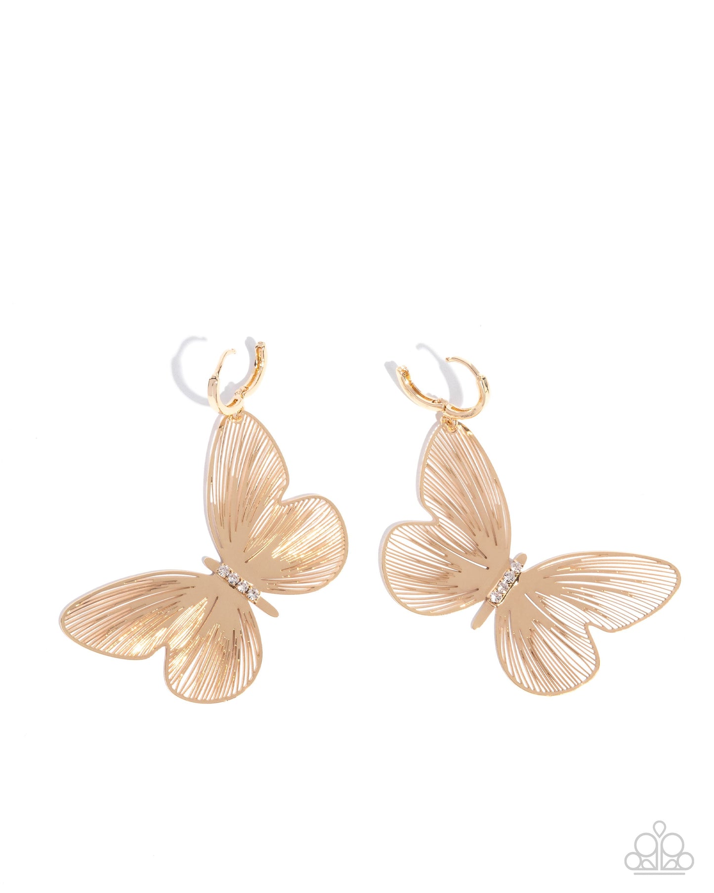Fluttering Folk - Gold Earrings | Paparazzi Accessories