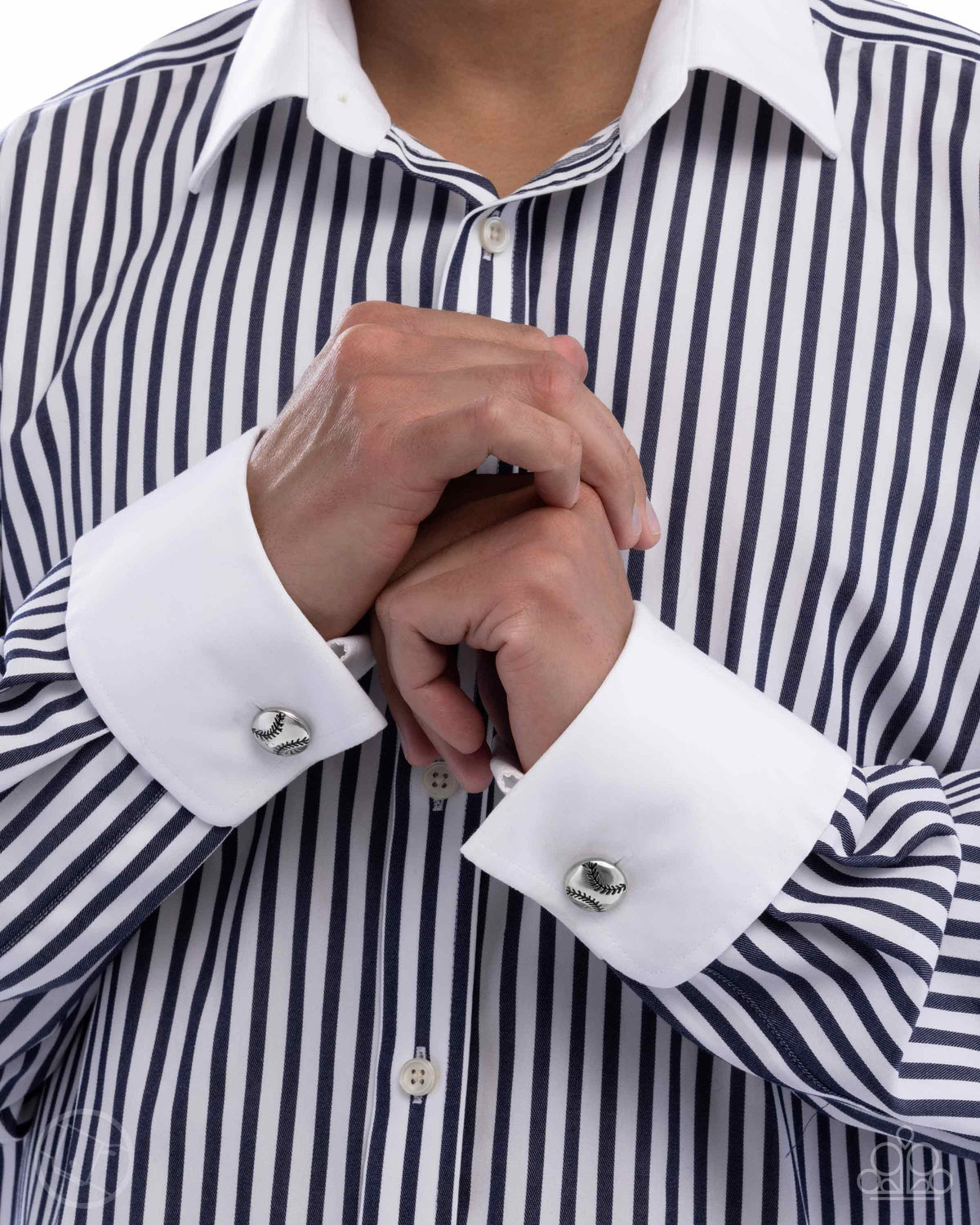 Baseball Backdrop - Silver Cuff Links Bracelet | Paparazzi Accessories