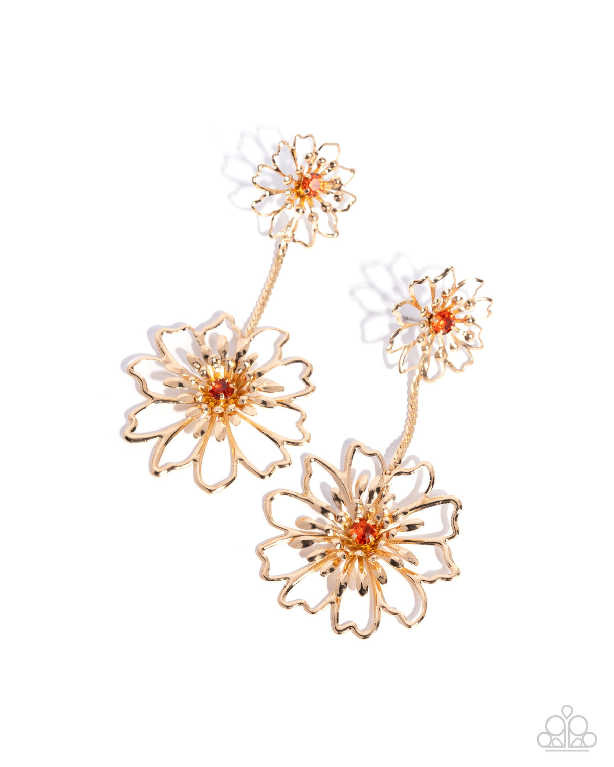 Wiry Whimsy - Orange Earrings | Paparazzi Accessories
