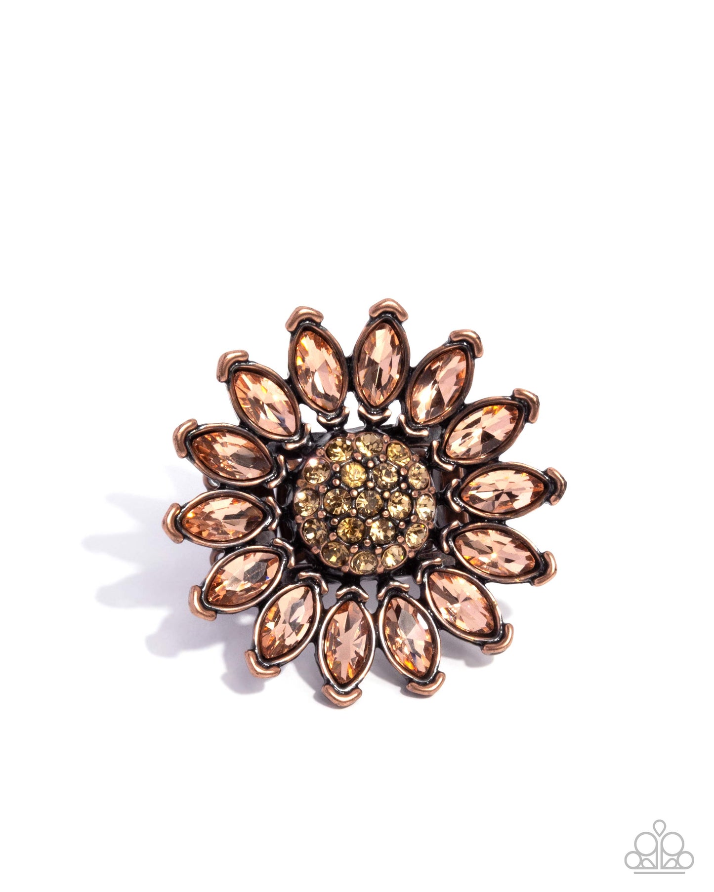 Sunflower Setting - Copper Ring | Paparazzi Accessories