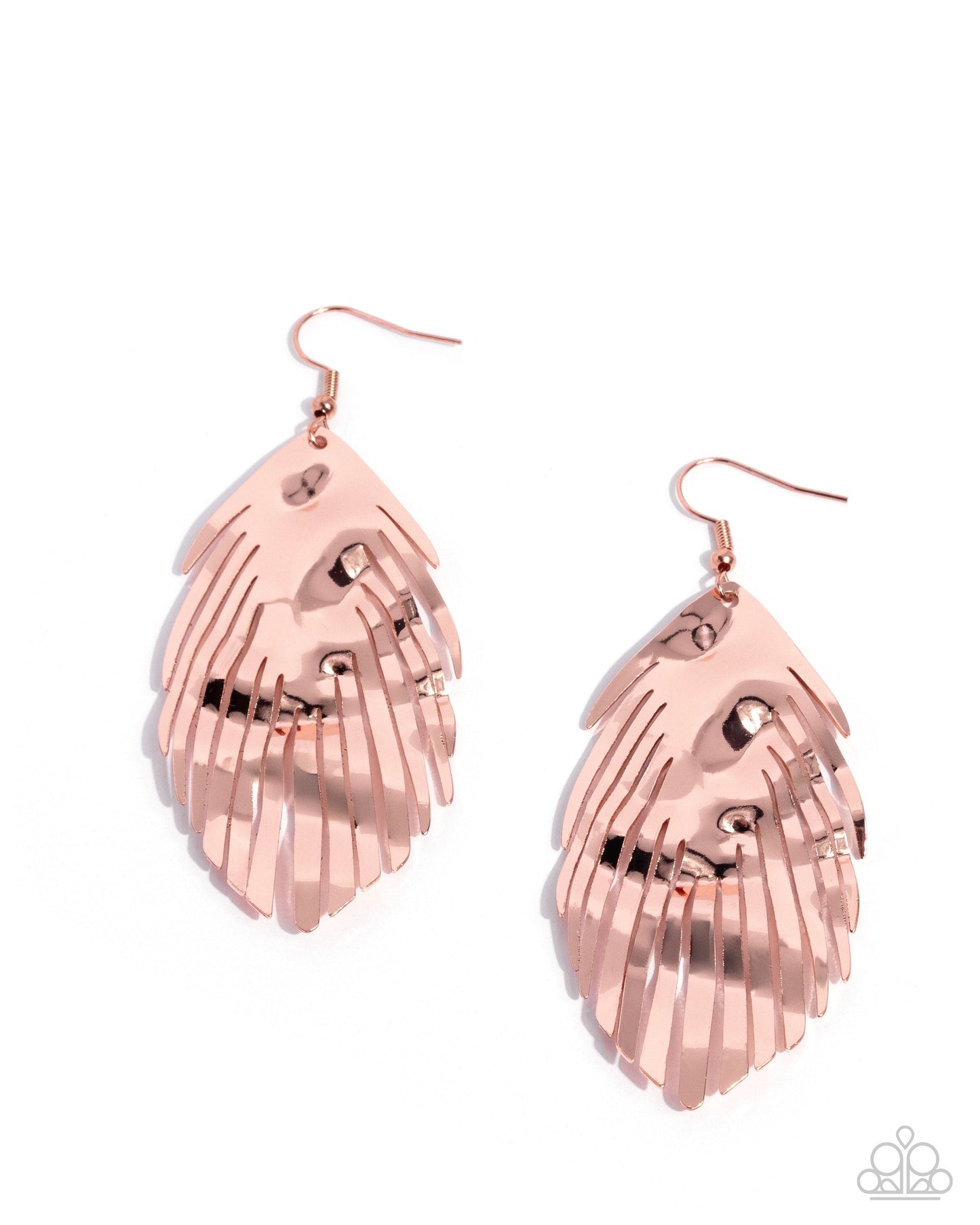 Acutely Abstract - Copper Earrings | Paparazzi Accessories