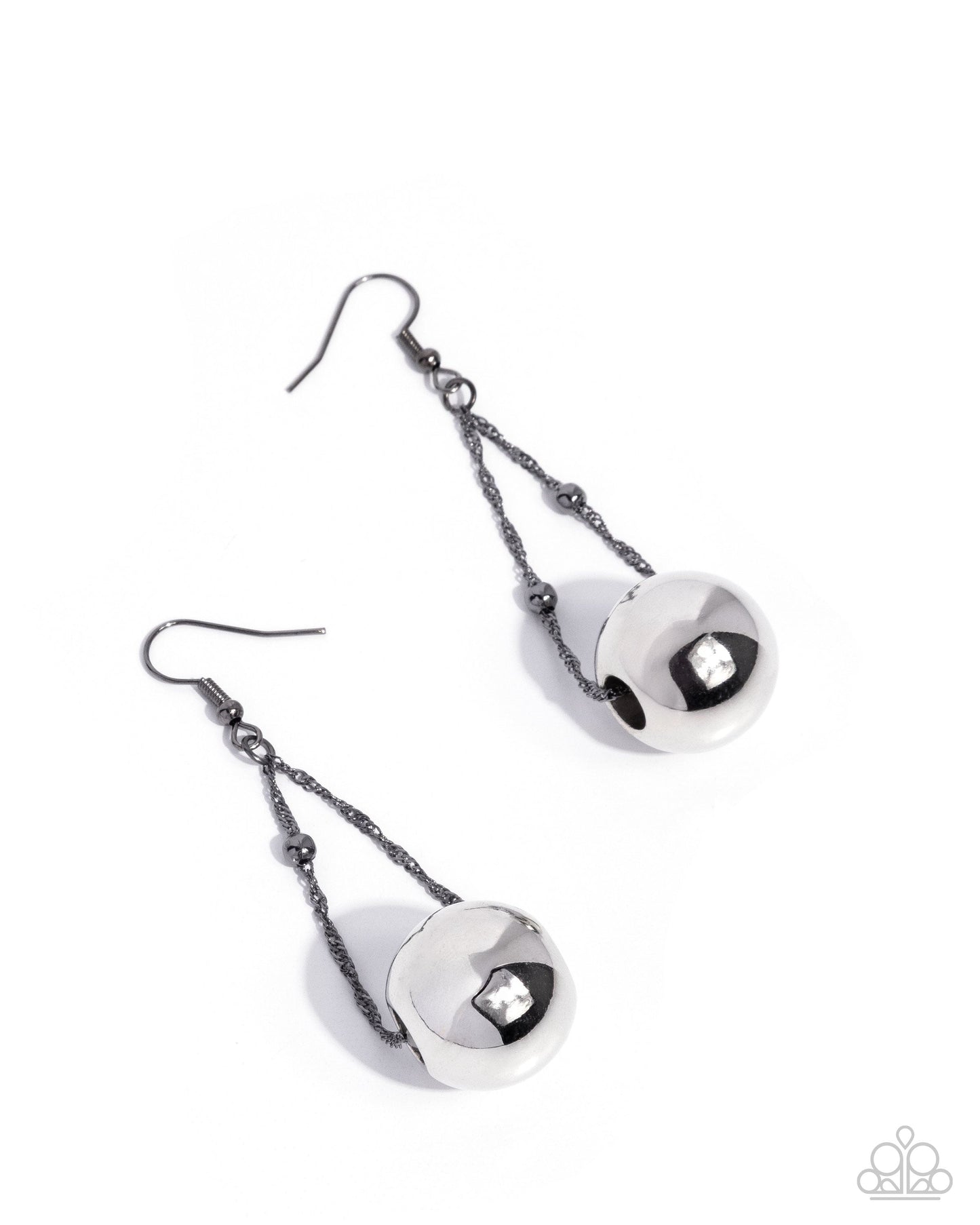 Edgy Emphasis - Black Earrings | Paparazzi Accessories