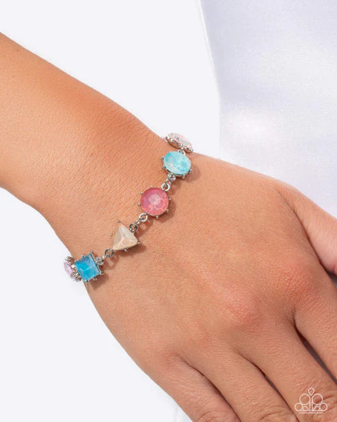 Royal Arrangement - Multi Bracelet - Silver Life of the Party | Paparazzi Accessories