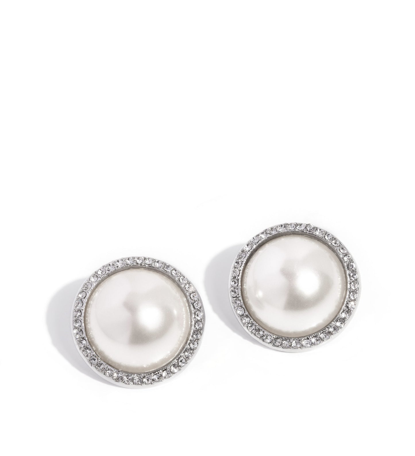 Dazzling Duplicate - White Earrings | Paparazzi Accessories