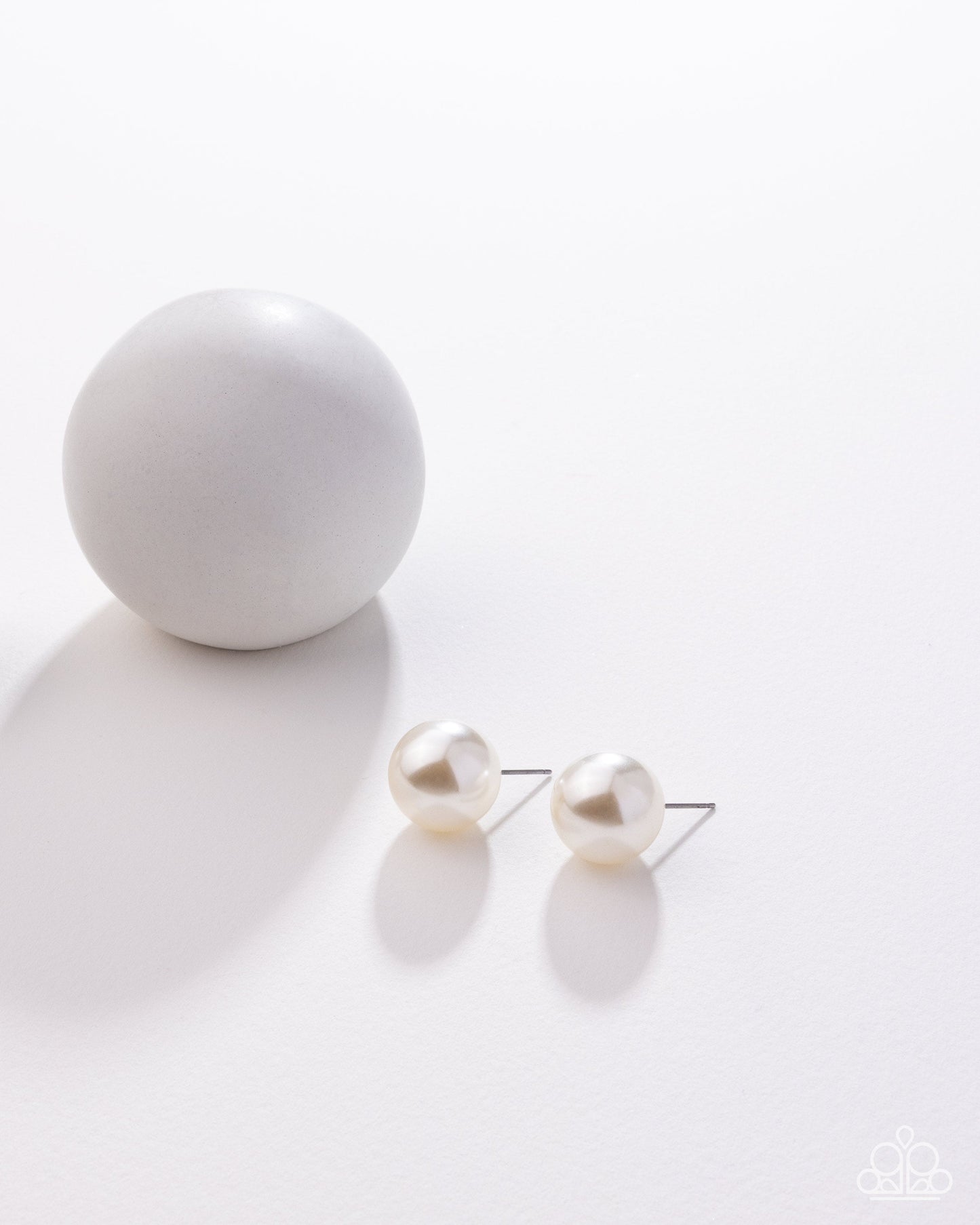 Preppy Princess - White Earrings | Paparazzi Accessories
