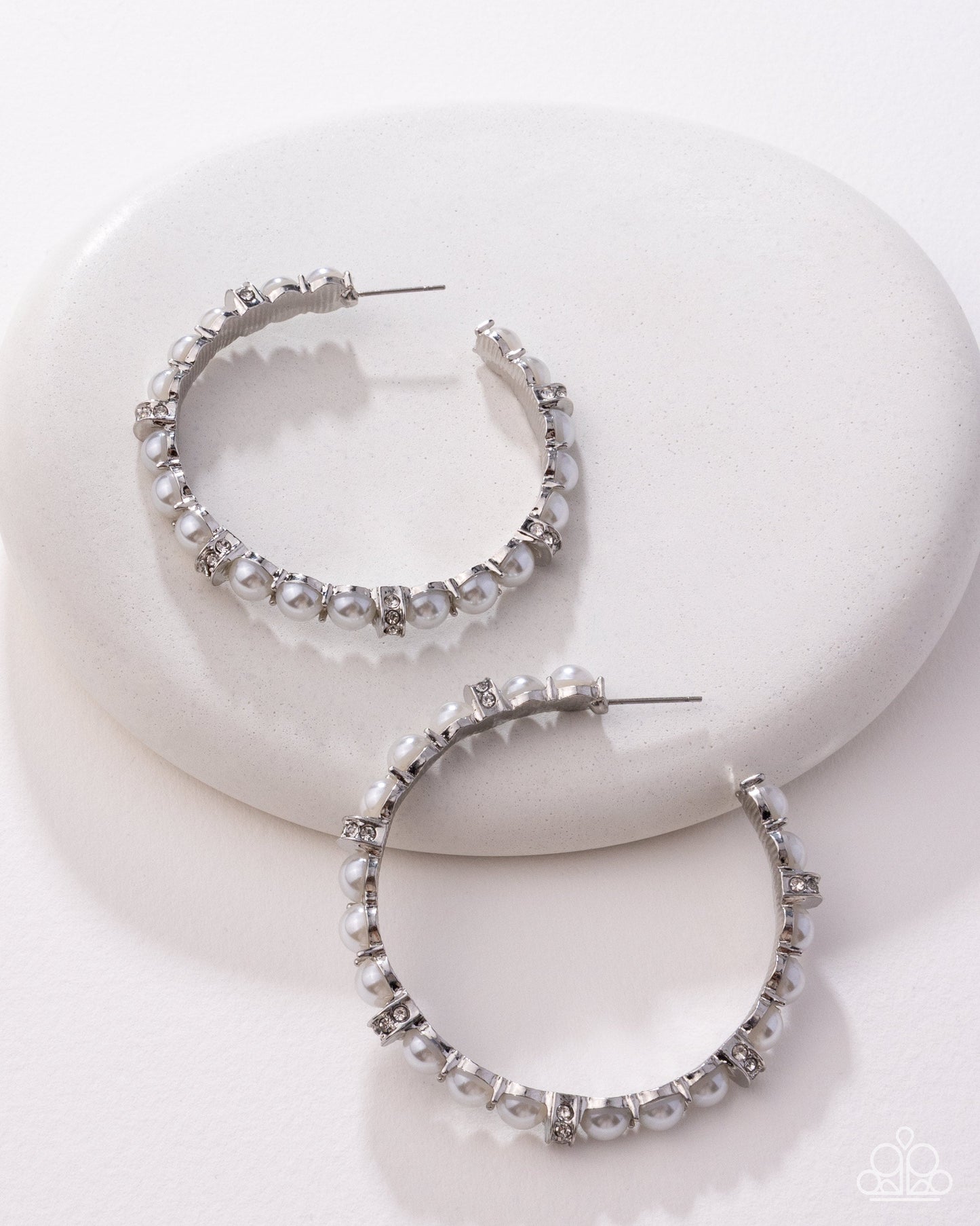Classical Ballet - White Earrings | Paparazzi Accessories