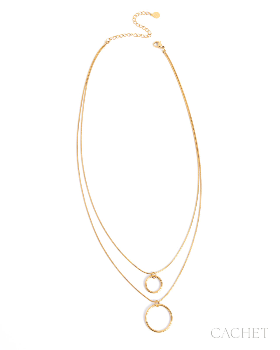 Union - 18K Gold Plated Layered Short Necklace