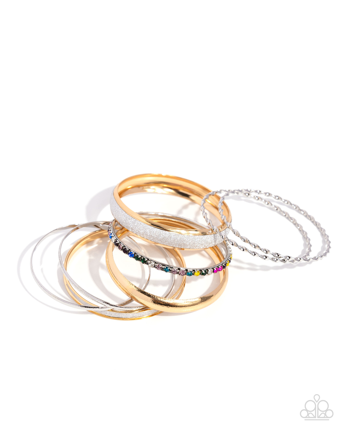 Smoldering Stack - Multi Bracelet - Gold | Paparazzi Accessories