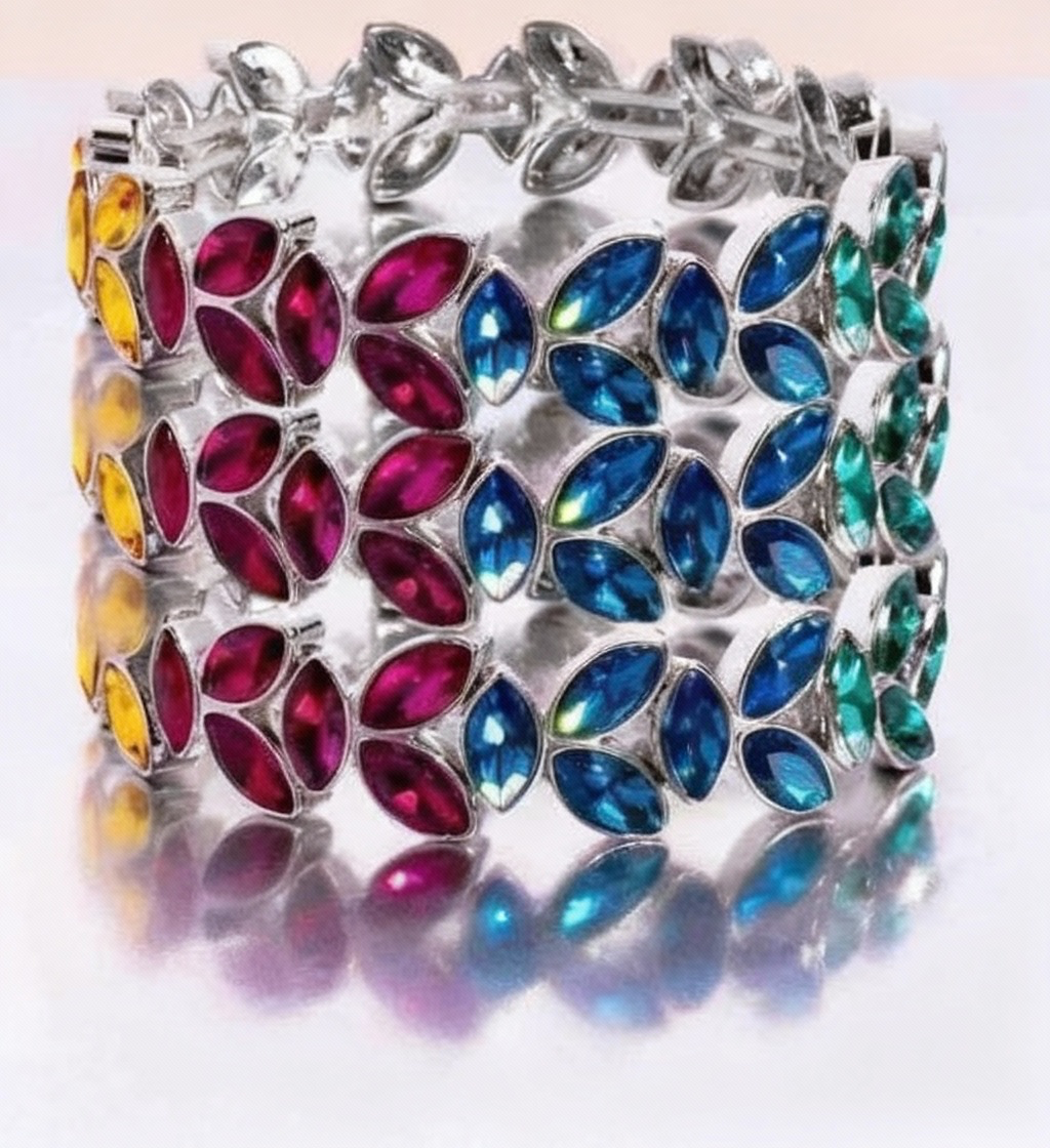 Gilded Gardens - Multicolor Bracelet - Pink Diamond Life of The Party Exclusive - White | Paparazzi Accessories