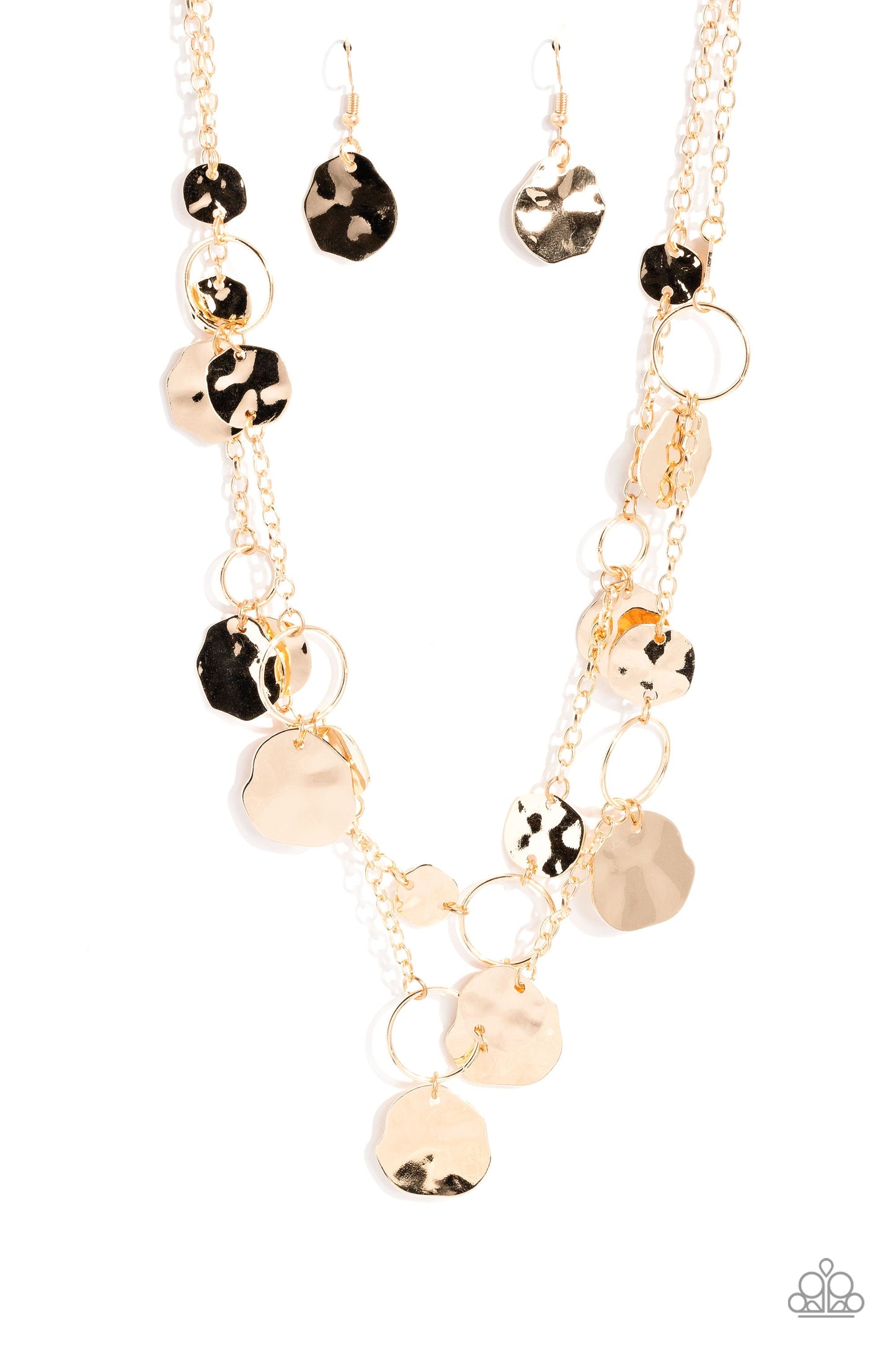 Hammered Horizons - Gold Necklace | Paparazzi Accessories
