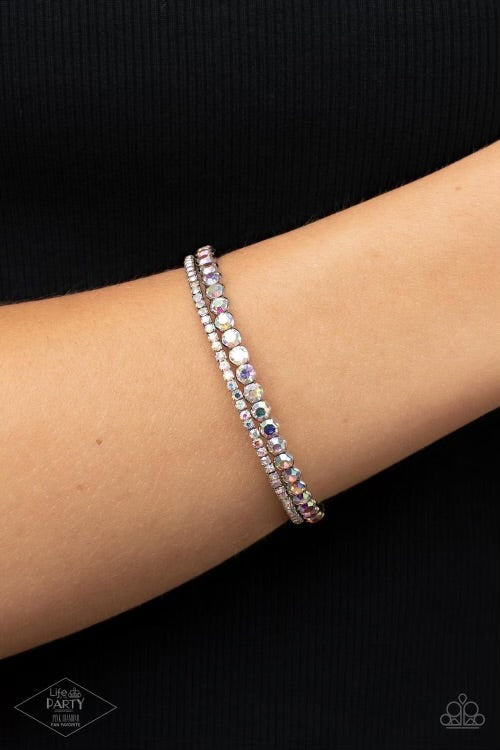 Paparazzi Fairytale Sparkle - Multi Bracelet - Pink Diamond Life of the Party Exclusive - Pusher P