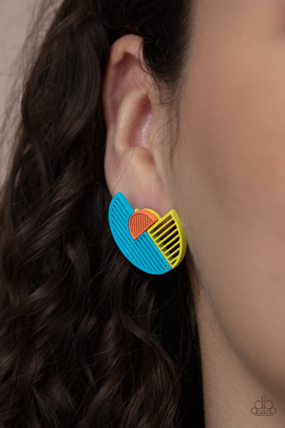 Paparazzi It's Just an Expression - Blue Earrings