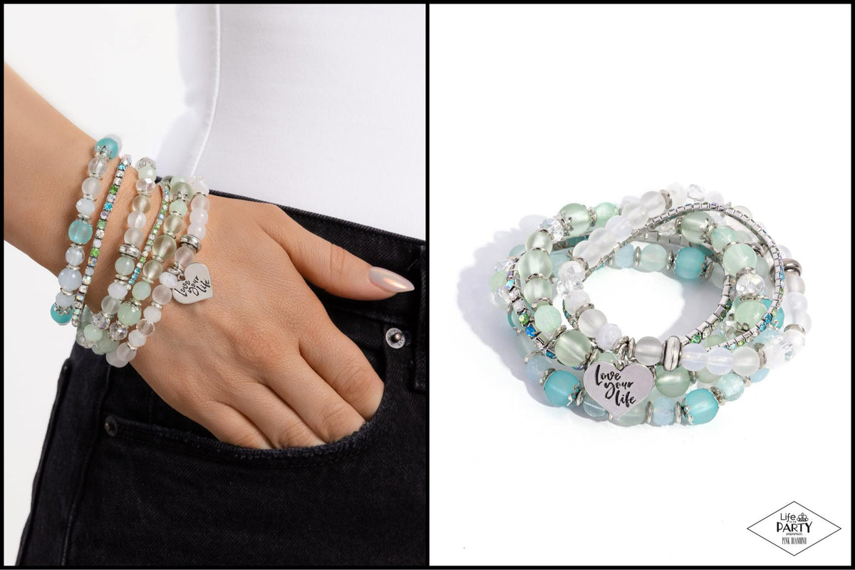 Optimistic Opulence - Multi Bracelet - Black Life of the Party | Paparazzi Accessories