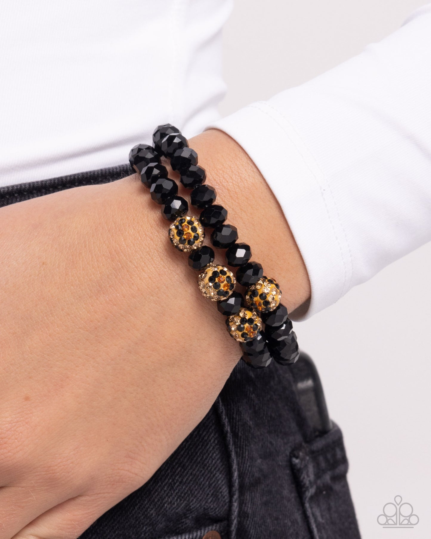 Speckled Sentiment - Black Bracelet | Paparazzi Accessories