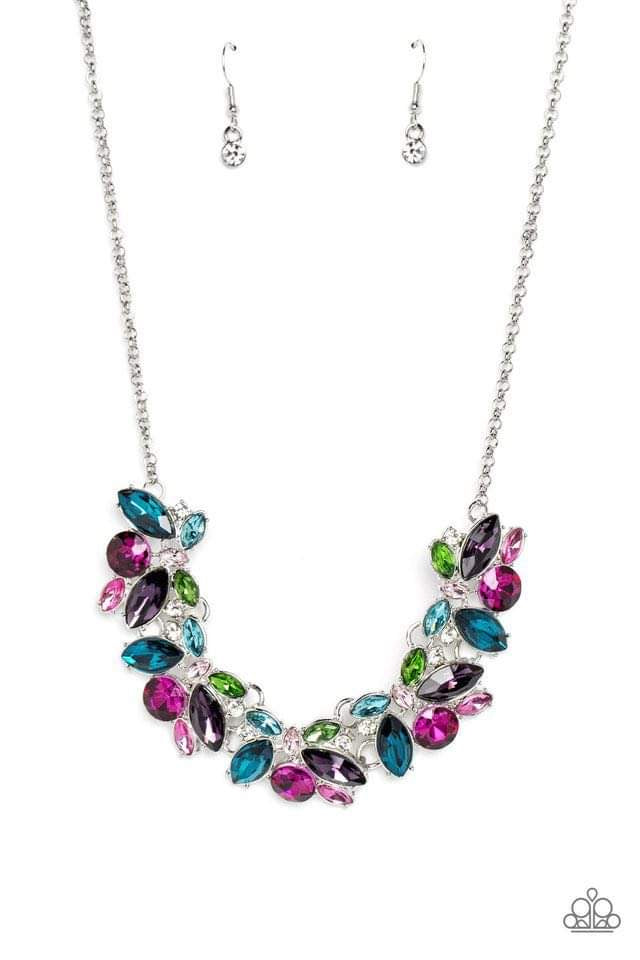 Crowning Collection - 2023 Empower Me Pink Exclusive - Multi Necklace | Paparazzi Accessories