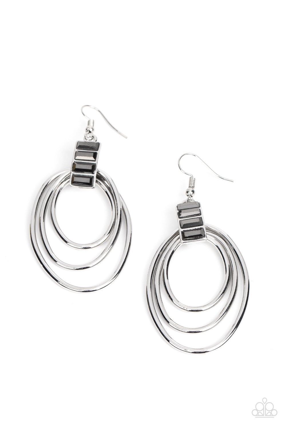 Paparazzi Intergalactic Glamour - Silver Earring