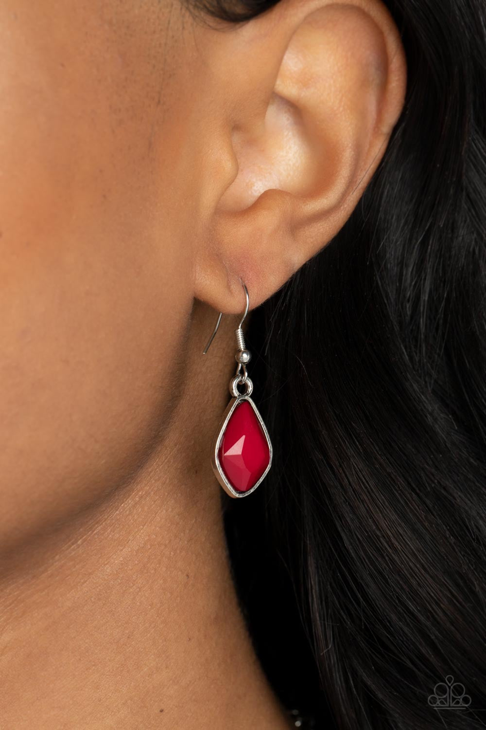 Crystallized Couture - Red Necklace - Silver | Paparazzi Accessories