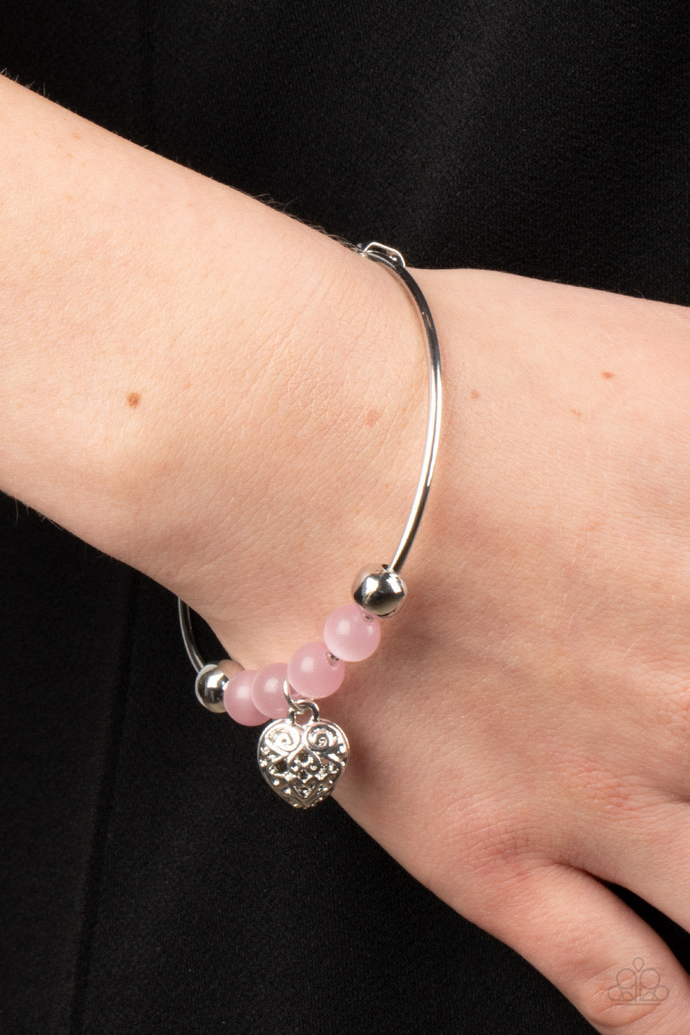Vintage Vows - Pink Bracelet - Silver | Paparazzi Accessories