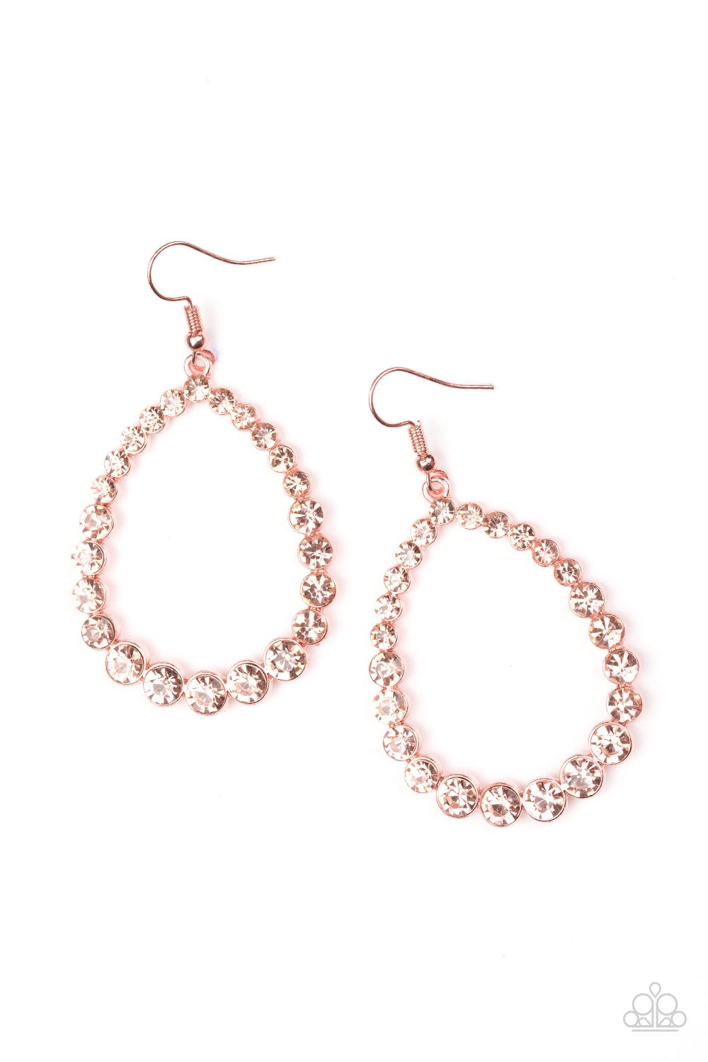 Paparazzi Rise and Sparkle! - Copper Earring - Pusher P