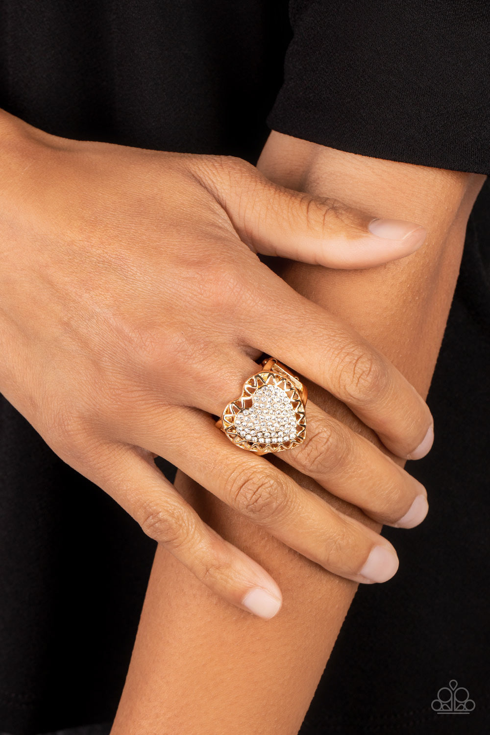 Paparazzi Romantic Escape - Gold Ring -Paparazzi Jewelry Images