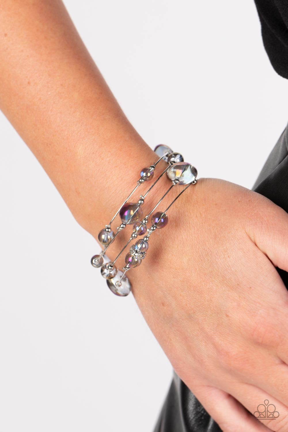 Paparazzi Optical Auras - Purple Bracelet -Paparazzi Jewelry Images