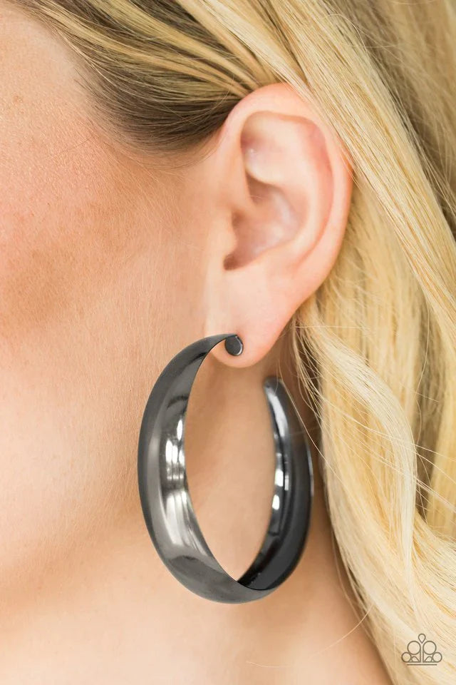 Gypsy Goals - Black Earrings | Paparazzi Accessories
