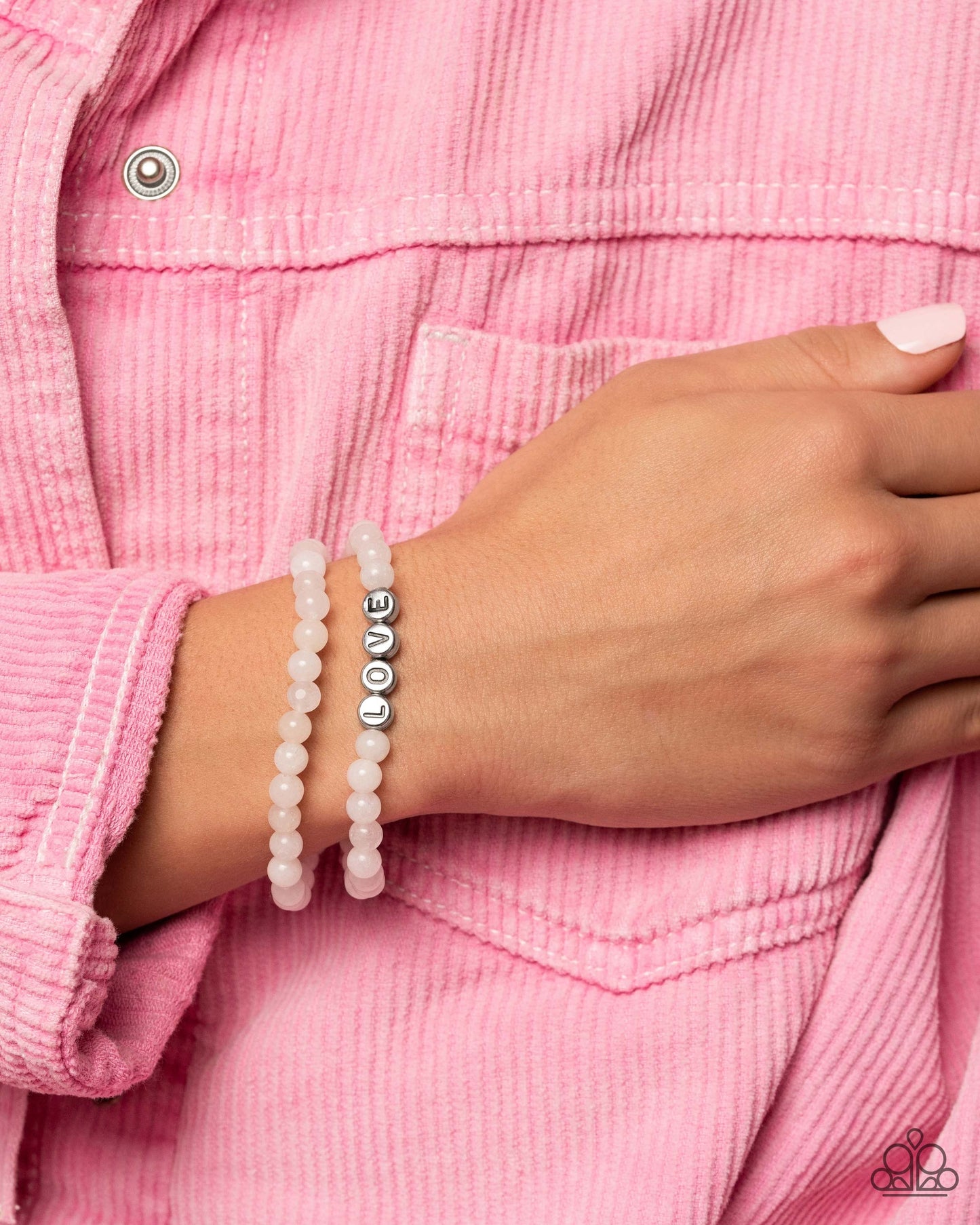 Paparazzi Devoted Dreamer - White Bracelet -Paparazzi Jewelry Images