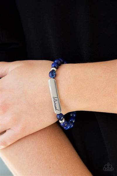 Born Blessed - Blue Inspirational Bracelet