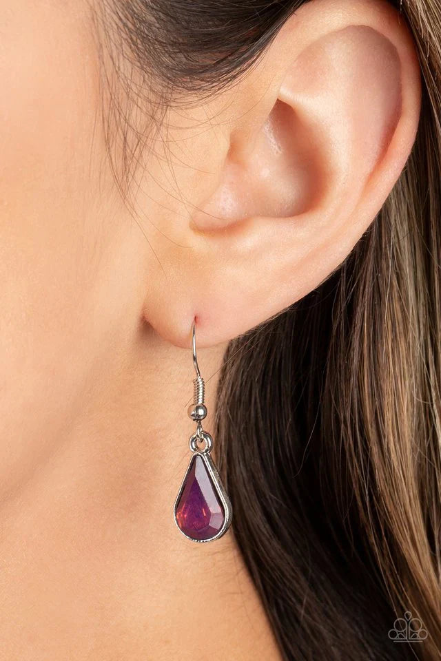 Everglade Escape- Purple Necklace - Silver | Paparazzi Accessories