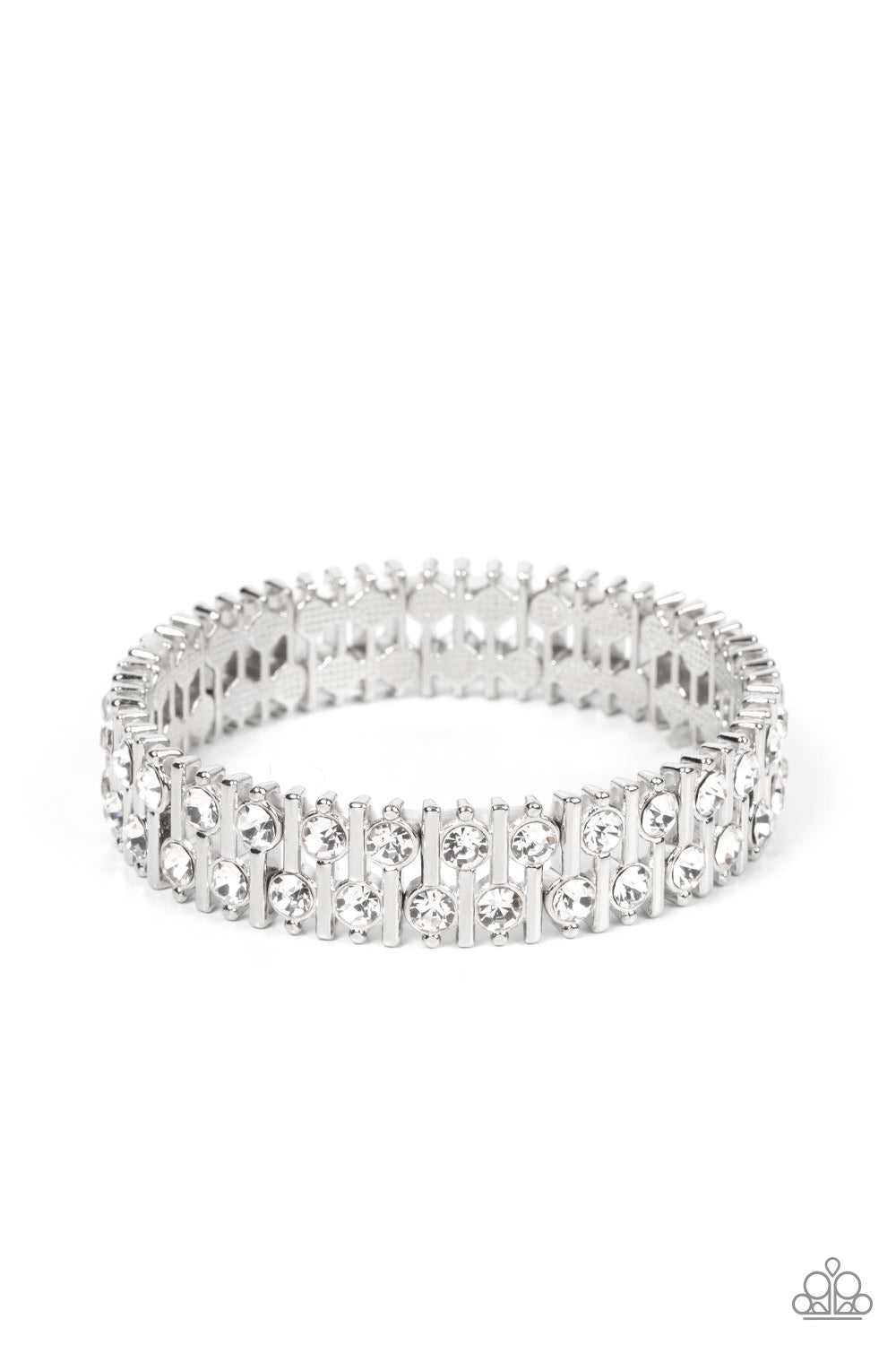 Generational Glimmer - White Bracelet | Paparazzi Accessories