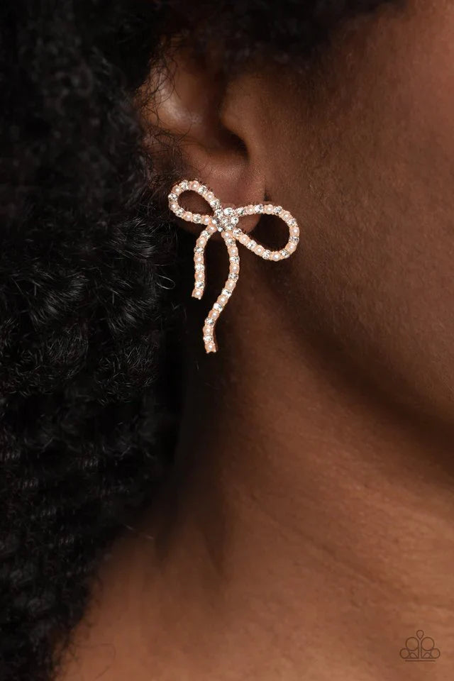 Deluxe Duet - Rose Gold Earrings | Paparazzi Accessories
