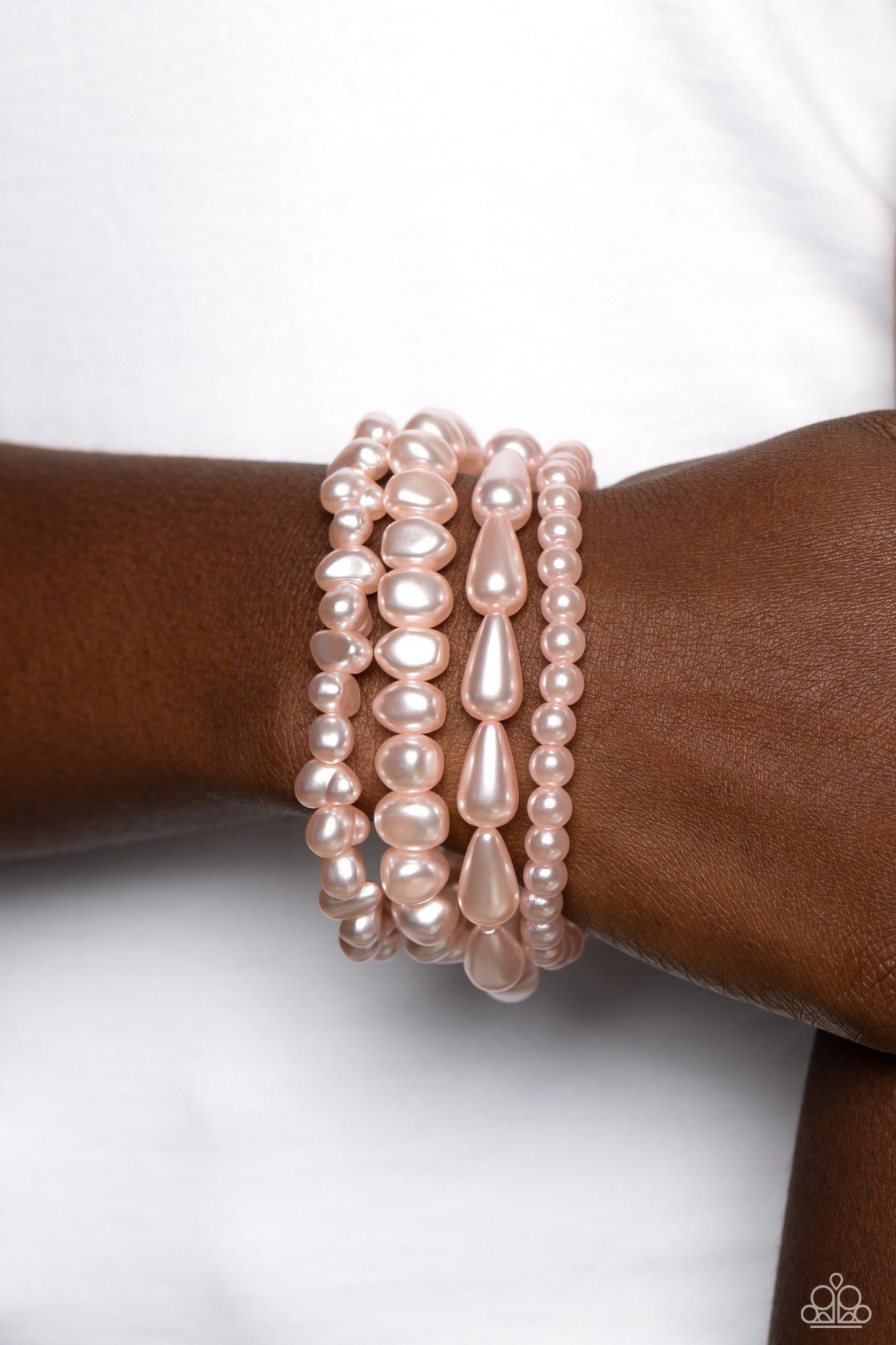 Gossip PEARL - Pink Bracelet | Paparazzi Accessories