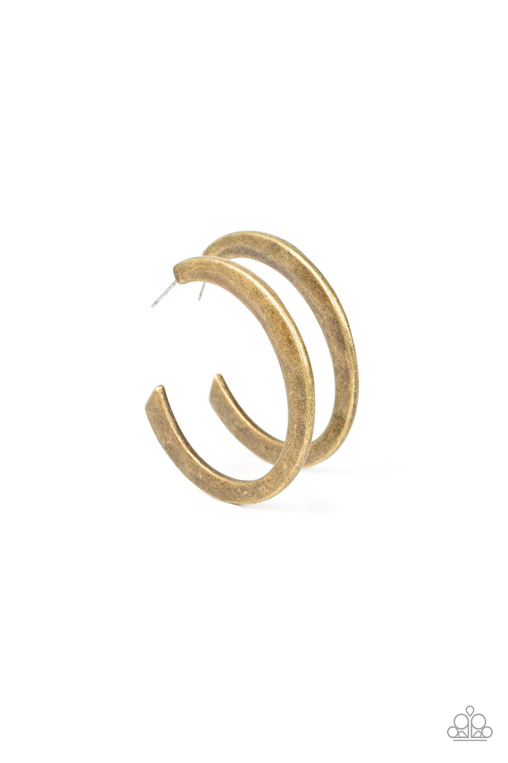 Learning Curve - Brass Earrings | Paparazzi Accessories