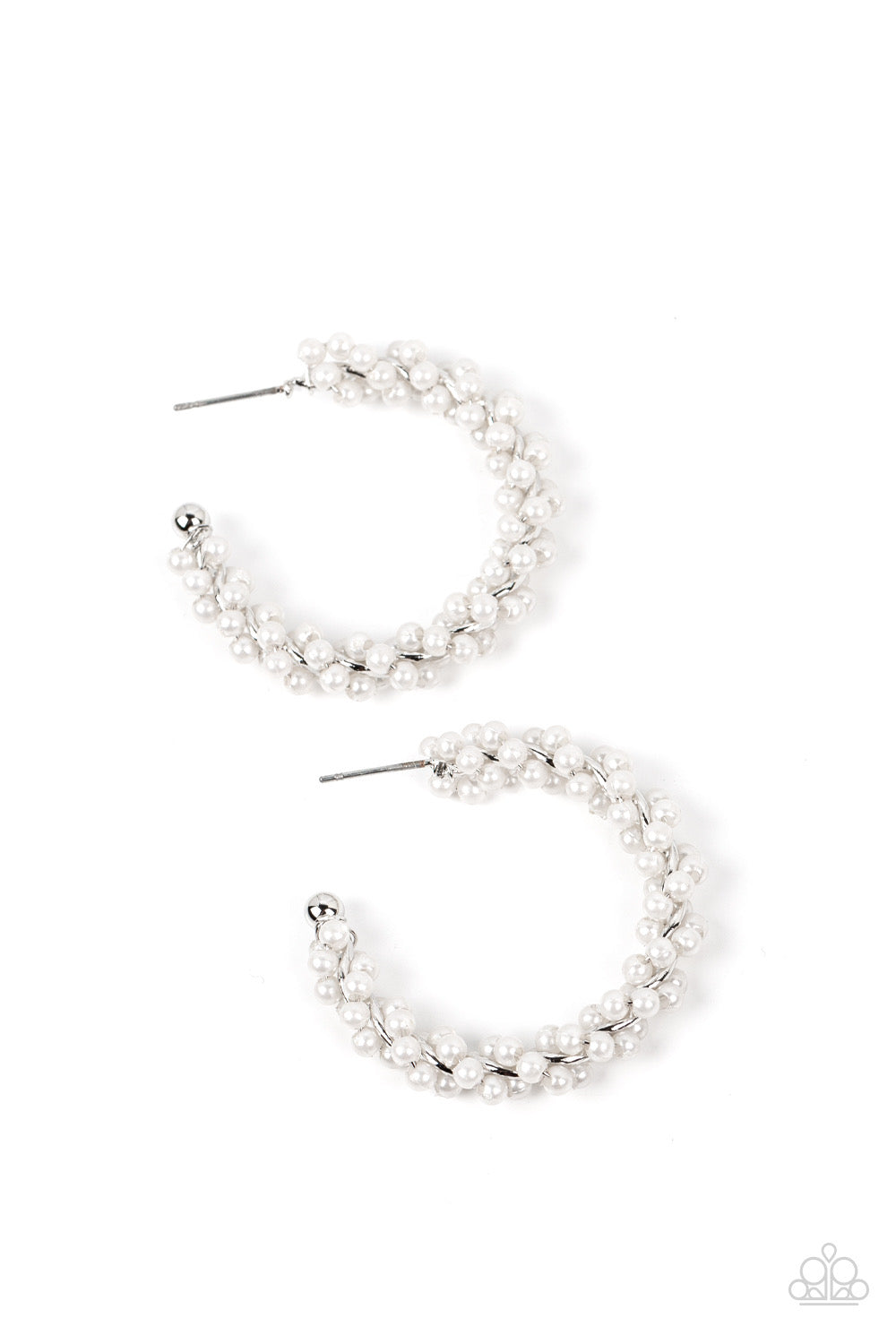 Paparazzi Yacht Royale - White Earrings