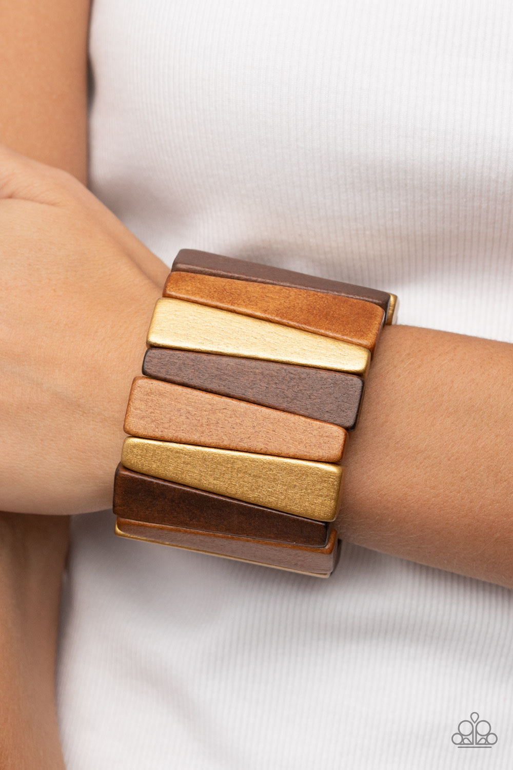 Paparazzi Bahama Boardwalk - Brown Bracelet -Paparazzi Jewelry Images