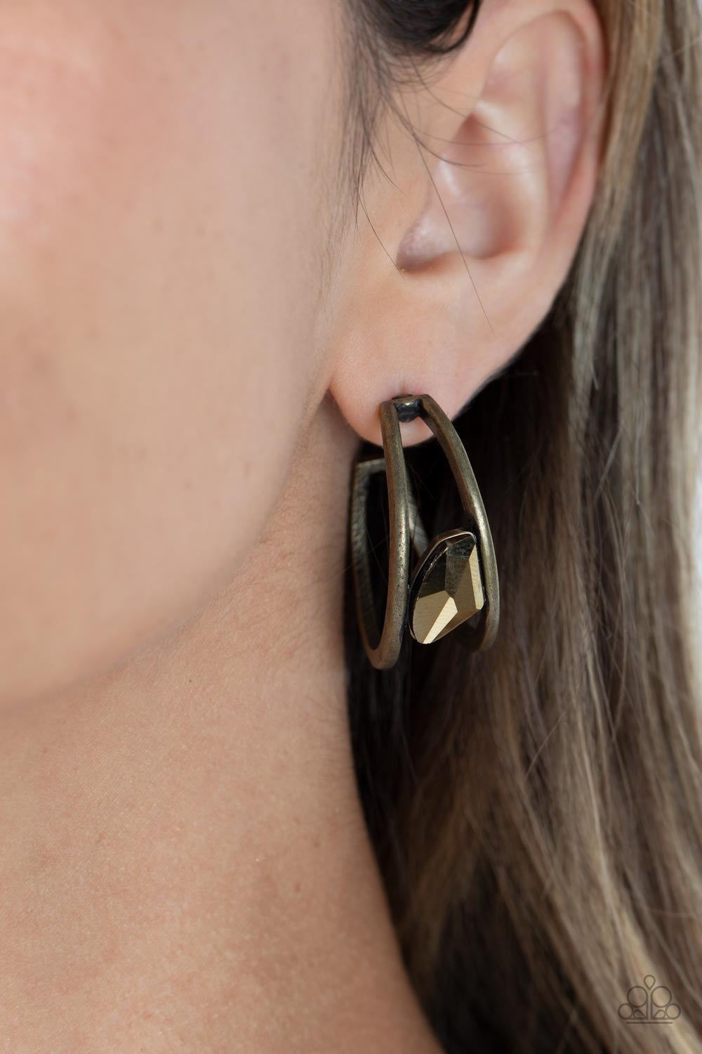 Unrefined Reverie - Brass Earrings | Paparazzi Accessories