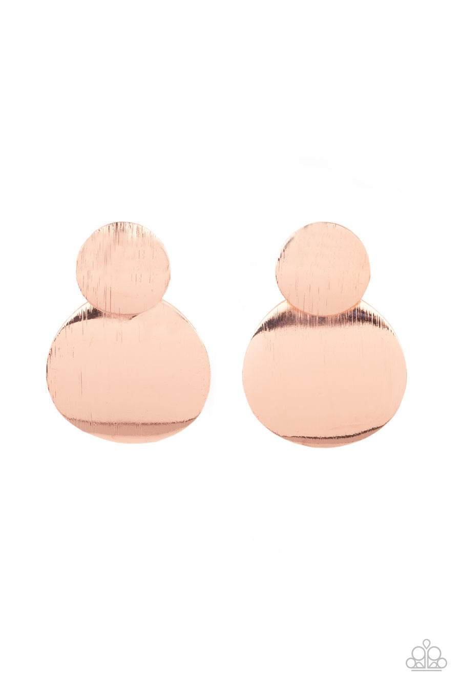 Paparazzi Here Today, GONG Tomorrow - Copper Post Earrings - Pusher P