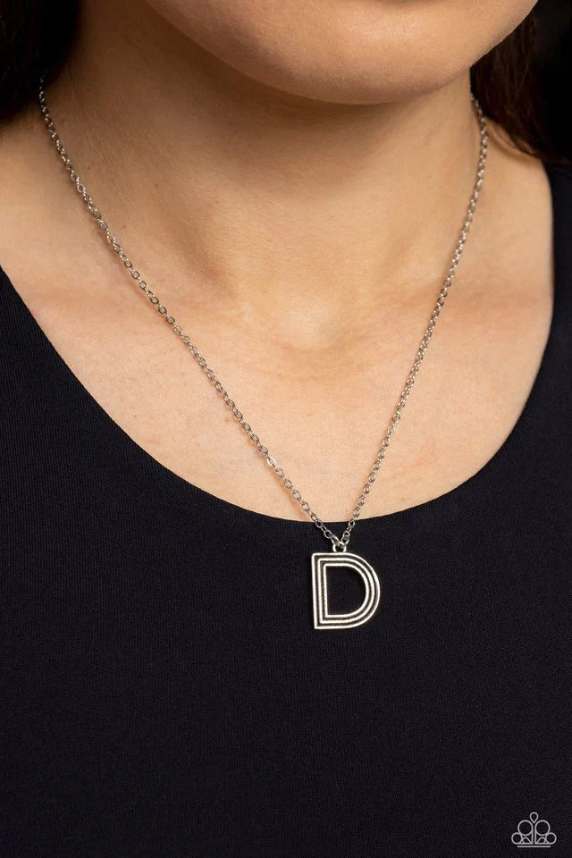 Leave Your Initials - Silver Necklace - D Necklace