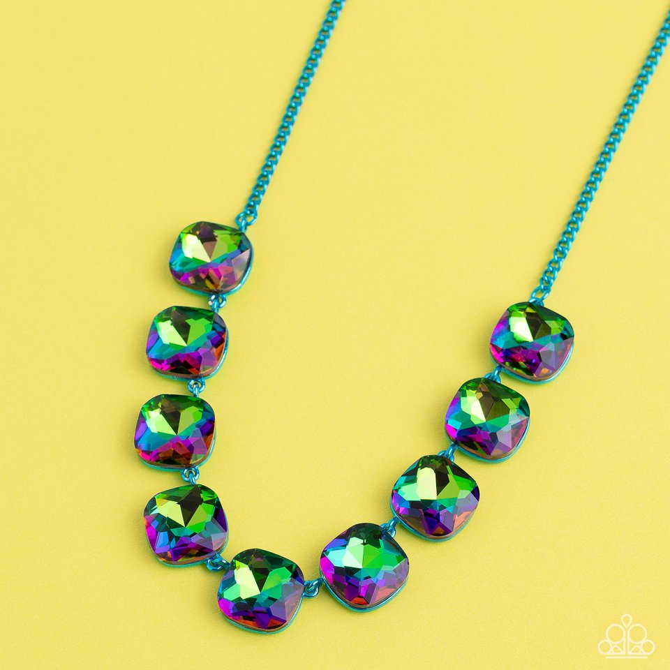 Combustible Command - Blue Necklace | Paparazzi Accessories